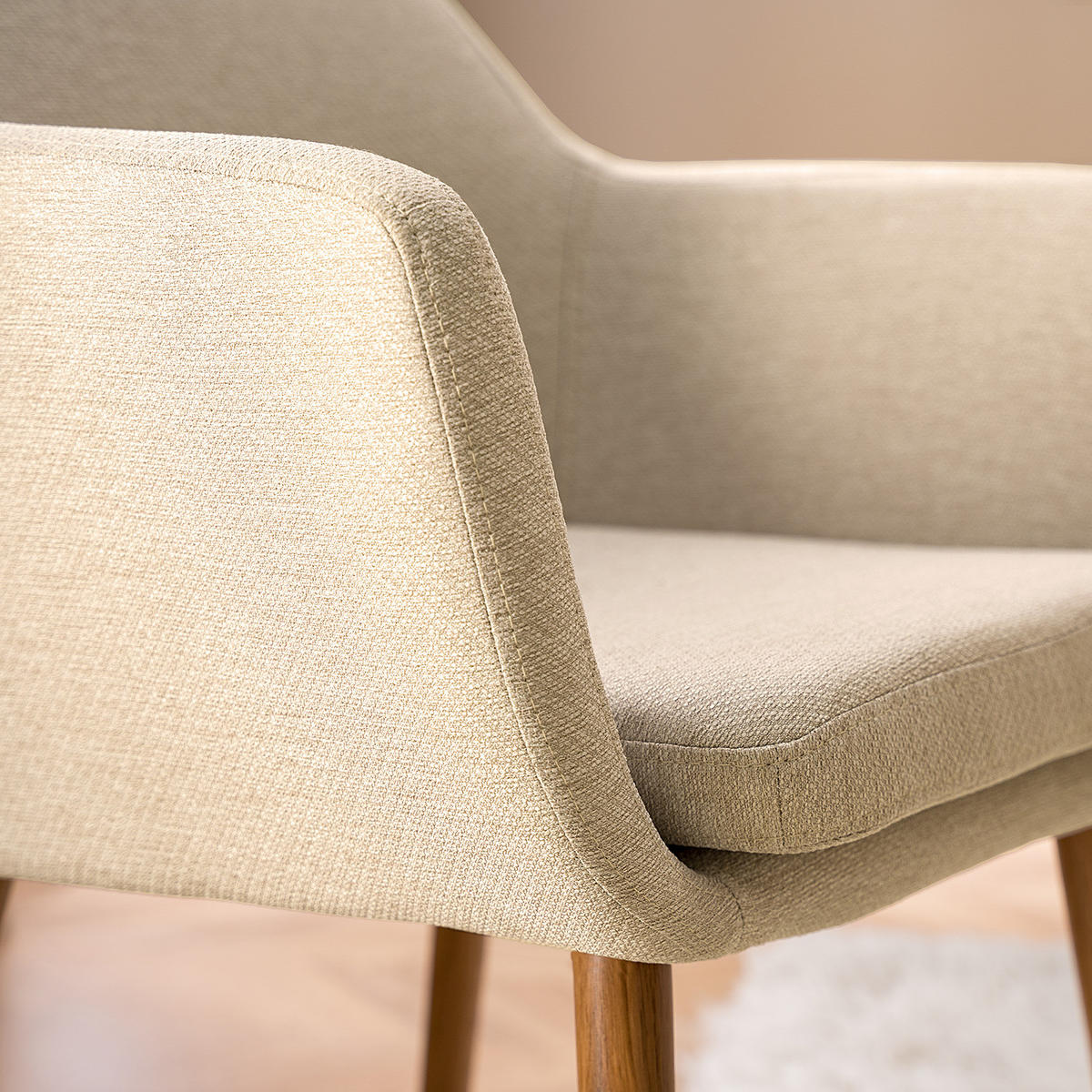 ARMLEHNENSTUHL - XXL - Beige, Textil (62/84/62cm) - home24