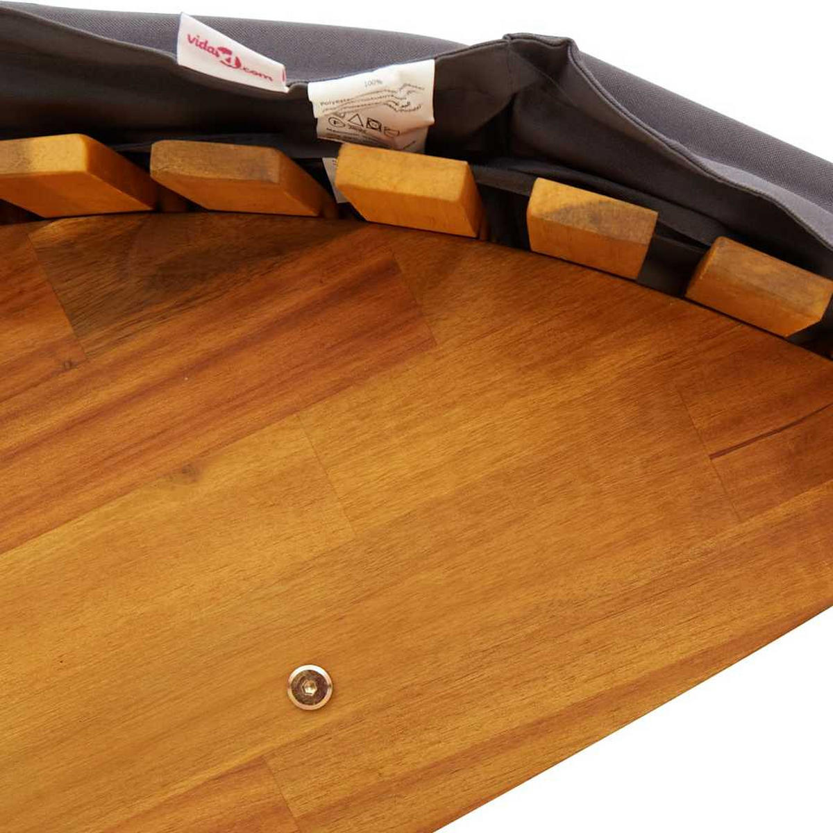 SCHAUKELLIEGE Mit Auflage Massivholz Akazie - Dunkelgrau/Braun, Holz (60/74/154cm) - vidaXL