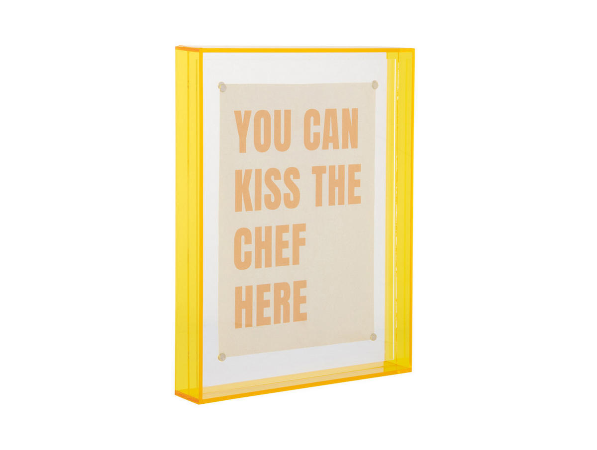 BILDERRAHMEN Gayo Acrylic Gelb 3/17/22 cm - Gelb, Kunststoff (17/22/3cm) - Present Time