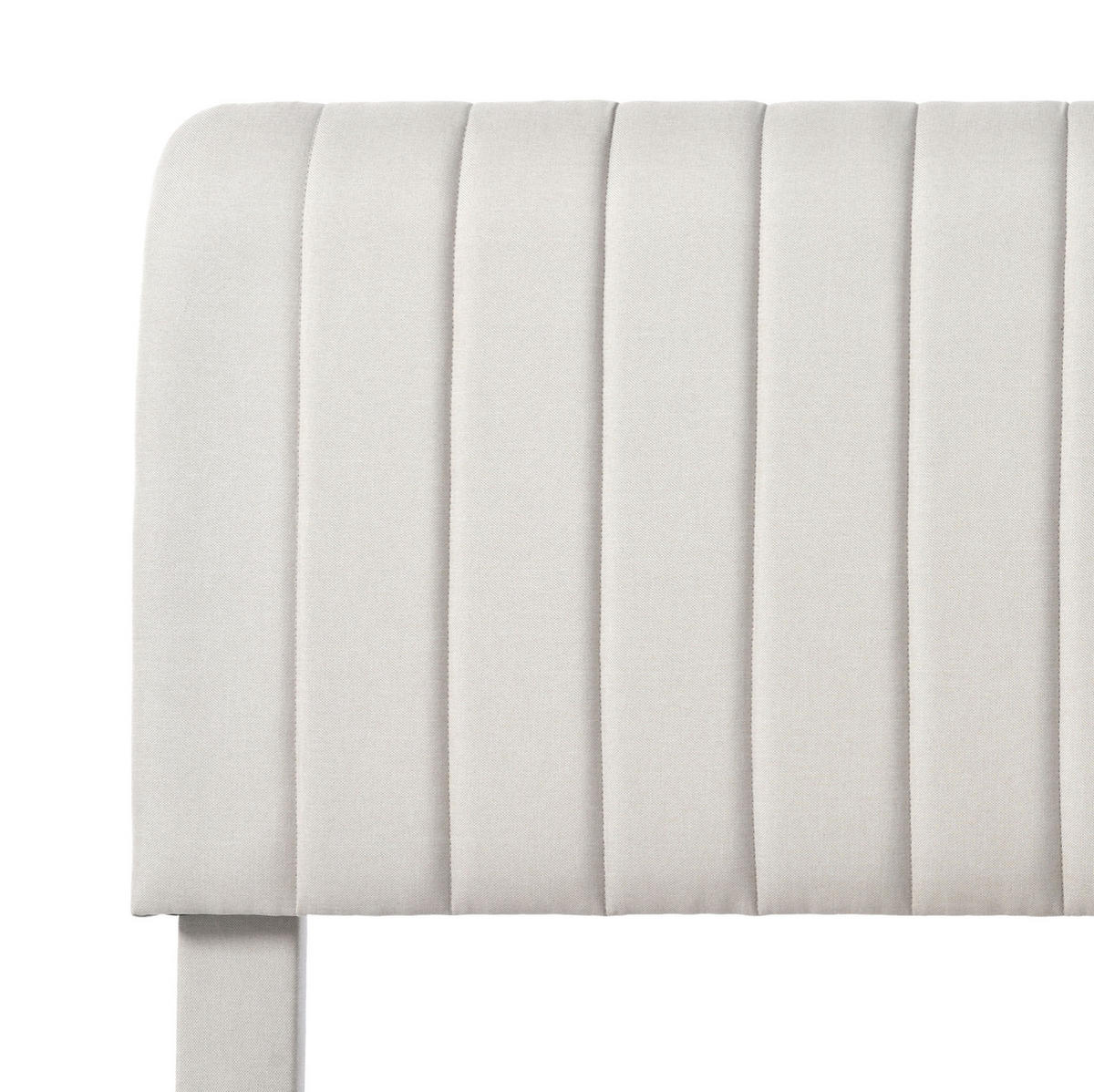 BETT mit verstellbarem Kopfteil 90x200 cm Leinen Grau-Beige - Grau, Metall (90/200cm) - Meubliv