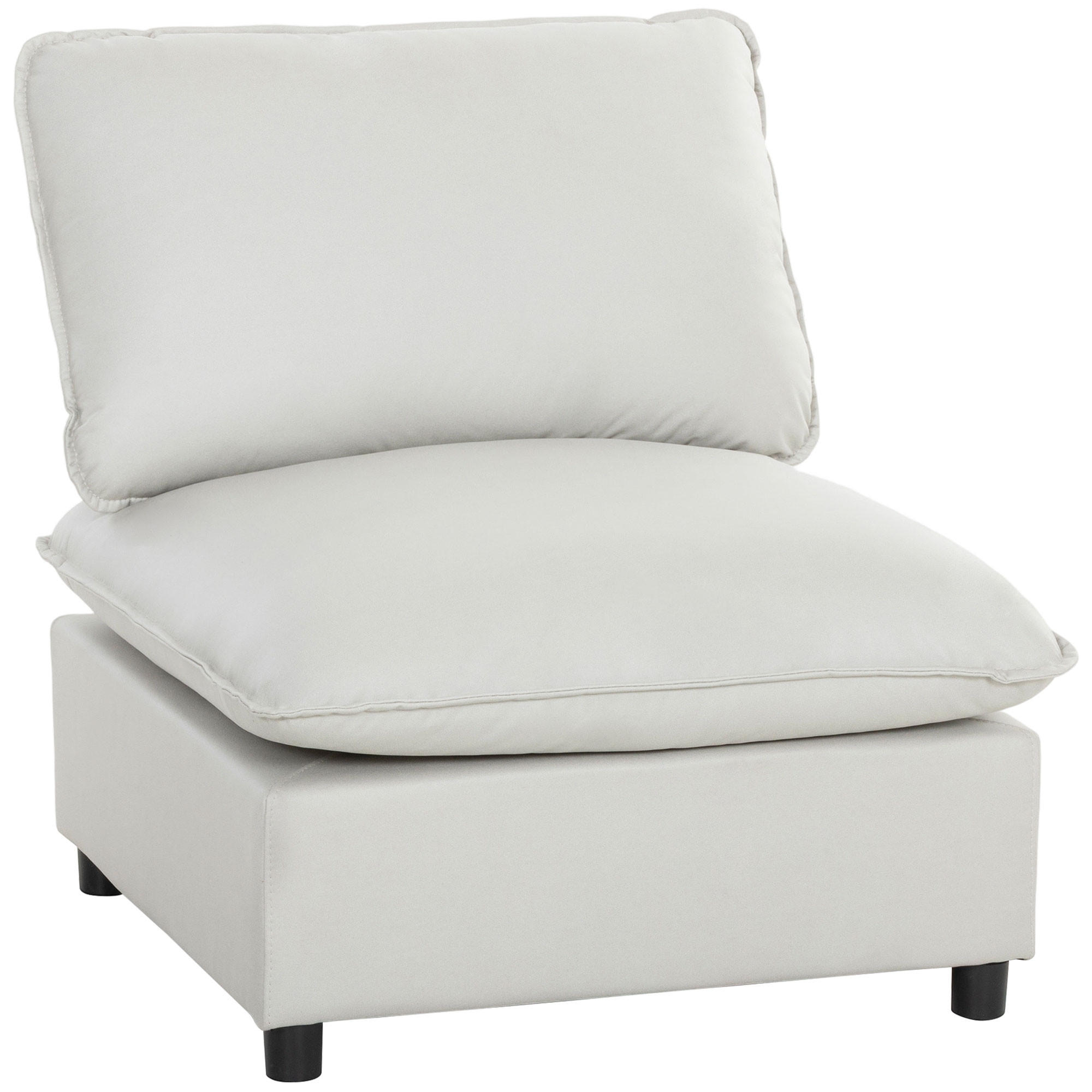 KŘESLO z umělé kůže a pěnového materiálu, šedé - šedá/černá, plast (74/78/85cm) - HOMCOM