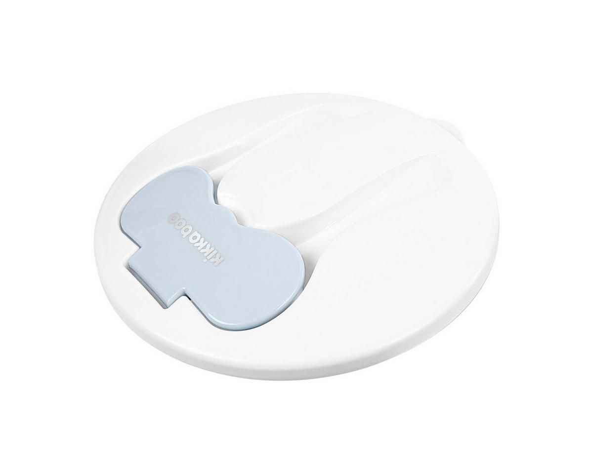 KINDERGESCHIRR 4in1 Schüssel-Set blau Deckel, Griffe, rutschfest, Saugknöpfe, 700ml, 700 ml, ab 6 Monate - Blau, Kunststoff (14/19/8cm) - Kikka boo