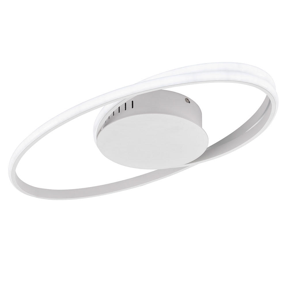 LED DECKENLEUCHTE Oval Weiß - Weiß, Metall (54/32/5cm)