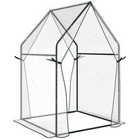 FOLIENGEWÄCHSHAUS, Transparent, Stahl, Kunststoff - Transparent, Metall (90/145/90cm) - Outsunny