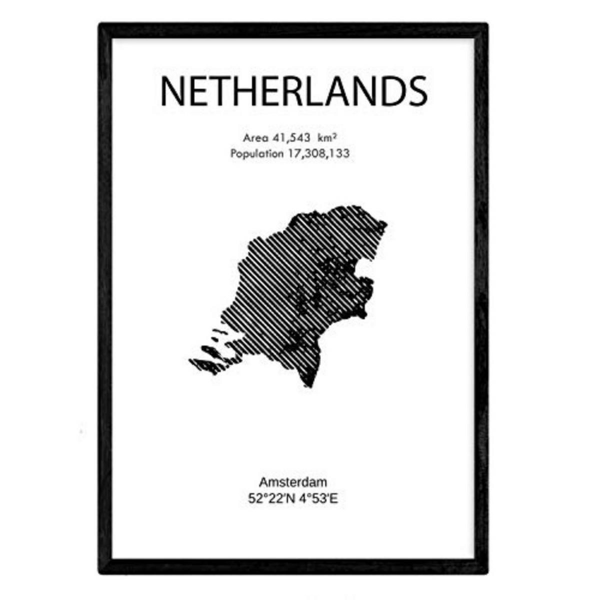 POSTER Länder & Kontinente Holland A3 Rahmenlos - Klar, Papier (29.7/5/42cm) - Nacnic