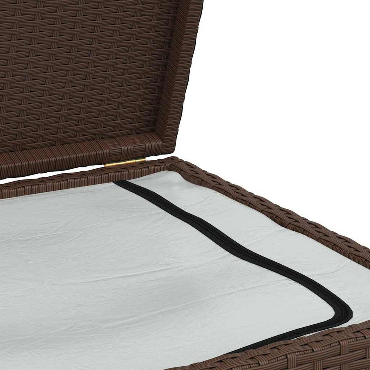 GARTEN-AUFLAGENBOX Braun 120/50/60 Cm Poly Rattan - Braun, Kunststoff (50/60/120cm) - vidaXL