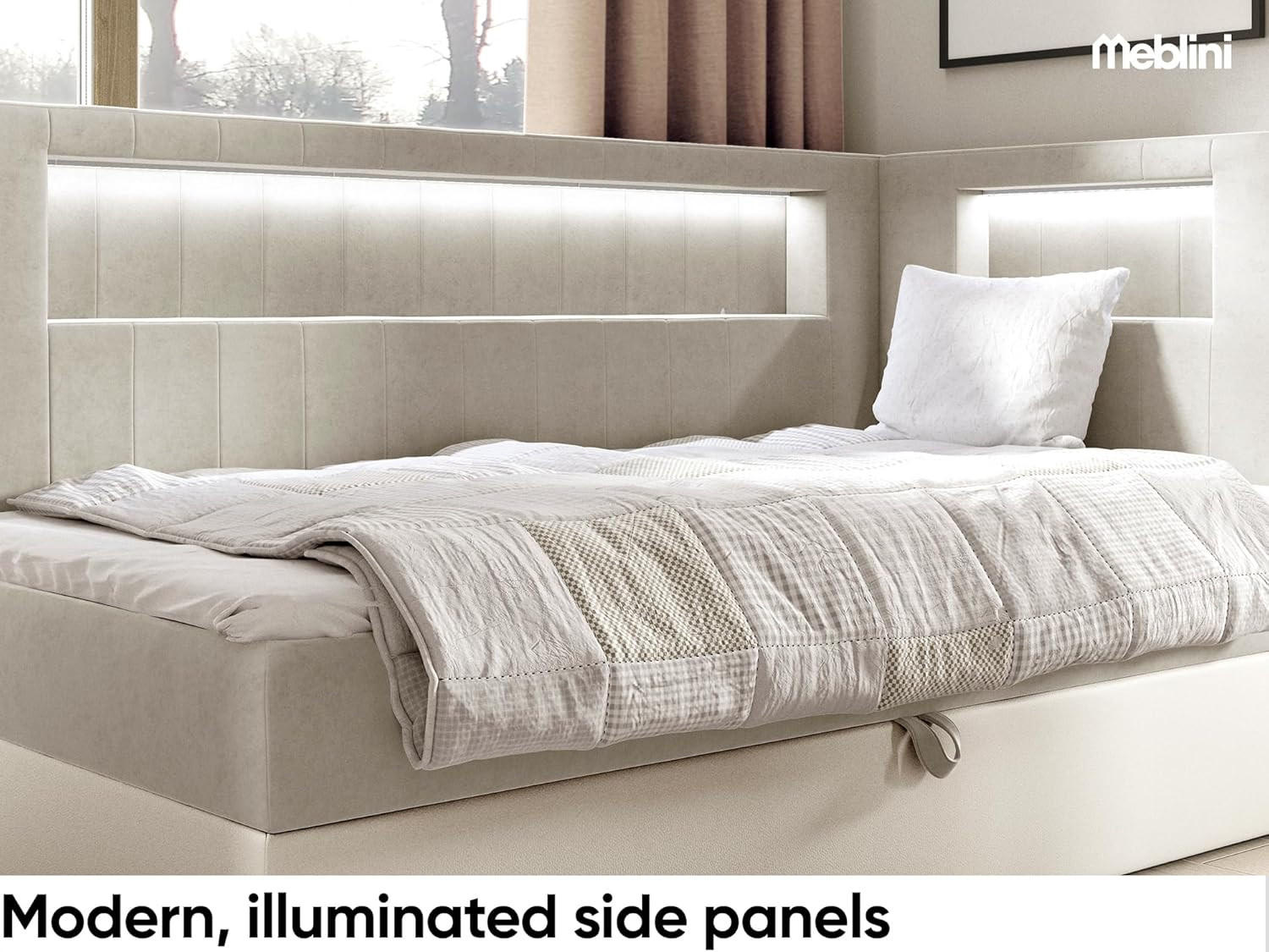 Thumbnail - Meblini Kinderbett, Beige, Weiß, Holzwerkstoff, 93x212 cm, Kinder- & Jugendzimmer, Kindermöbel, Kinderbetten, Kindereinz...