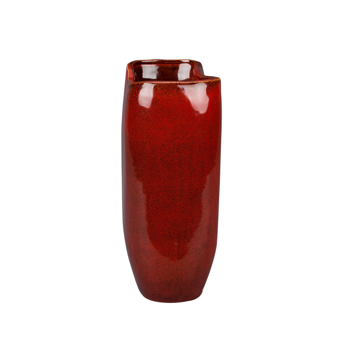 VASE Edna 24 cm Rot - Rot, Keramik (24cm) - Dutchbone