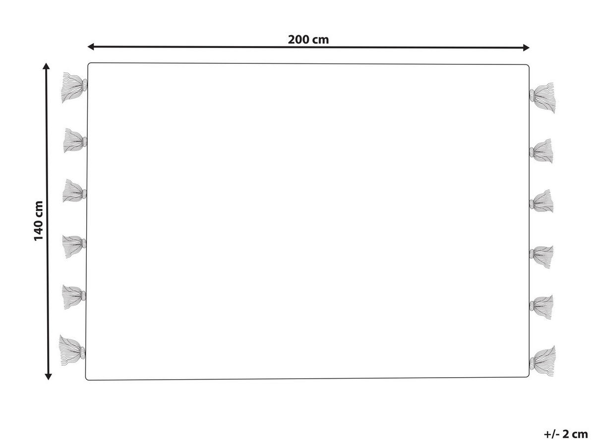 KURZFLOR-TEPPICH Tuzla 200/140 cm - Braun, Textil (140/200cm) - Beliani