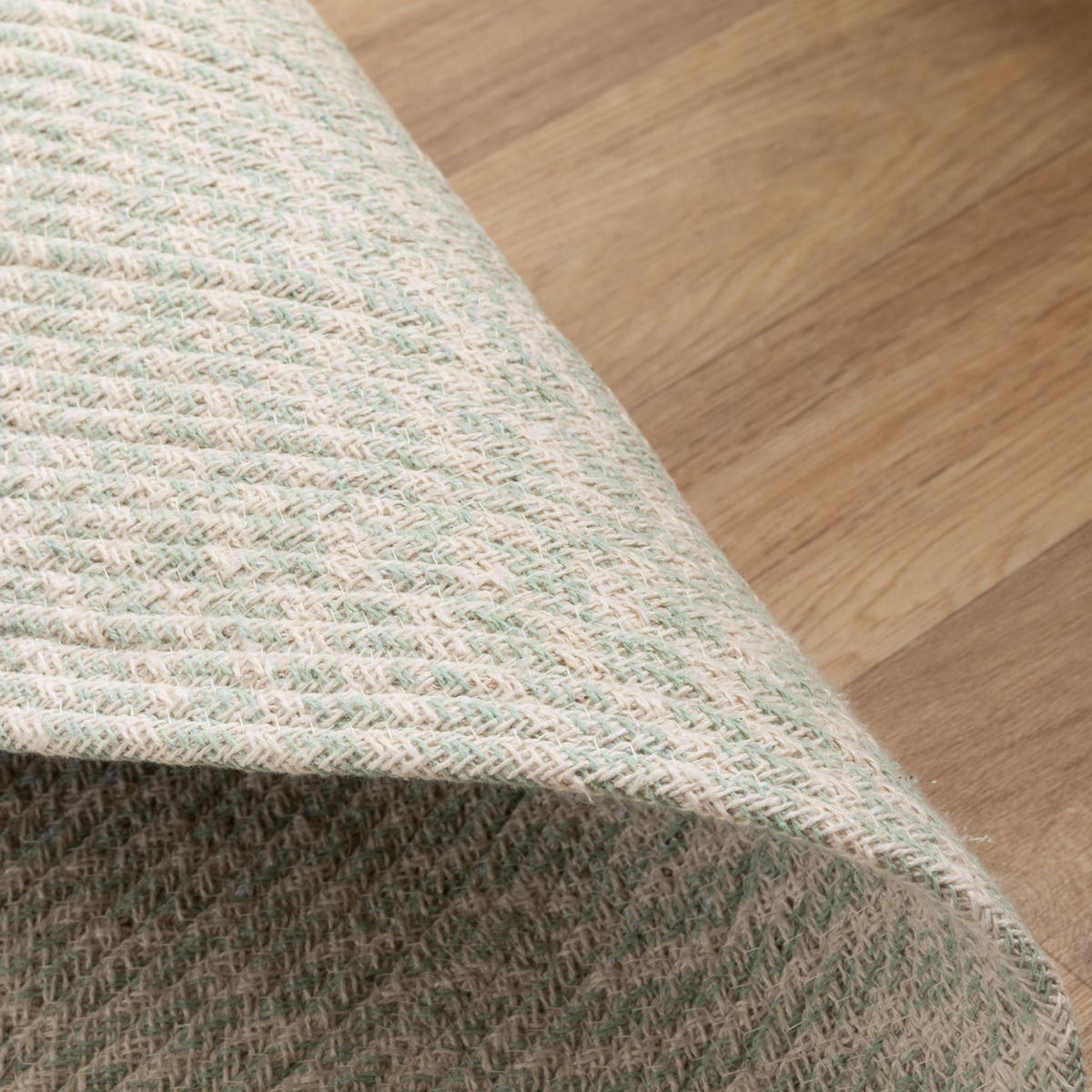 HANDWEBTEPPICH 200/200 cm Bali Plain - Hellgrün, Naturmaterialien (200/200cm) - Steffensmeier