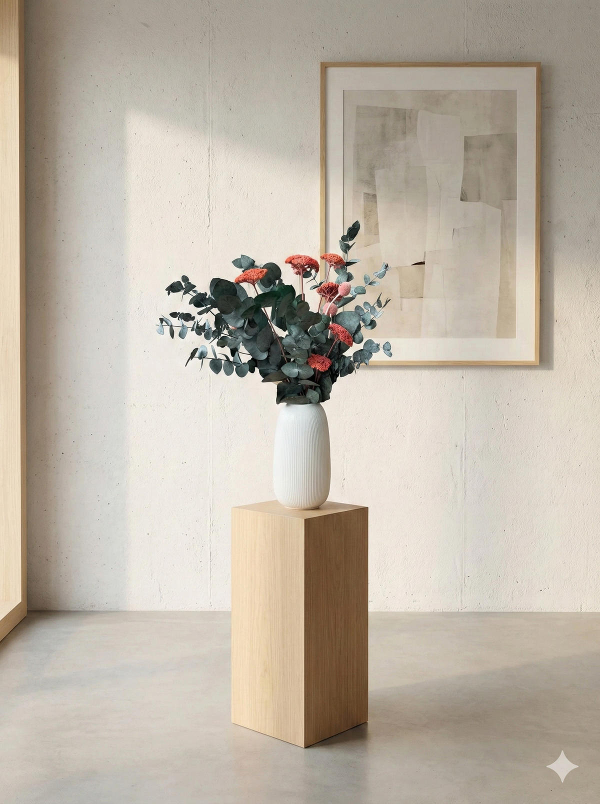 POP of Color: Eukalyptus pink - pink / 40 cm - Rosa/Grün, Naturmaterialien (40cm) - Lykke & You