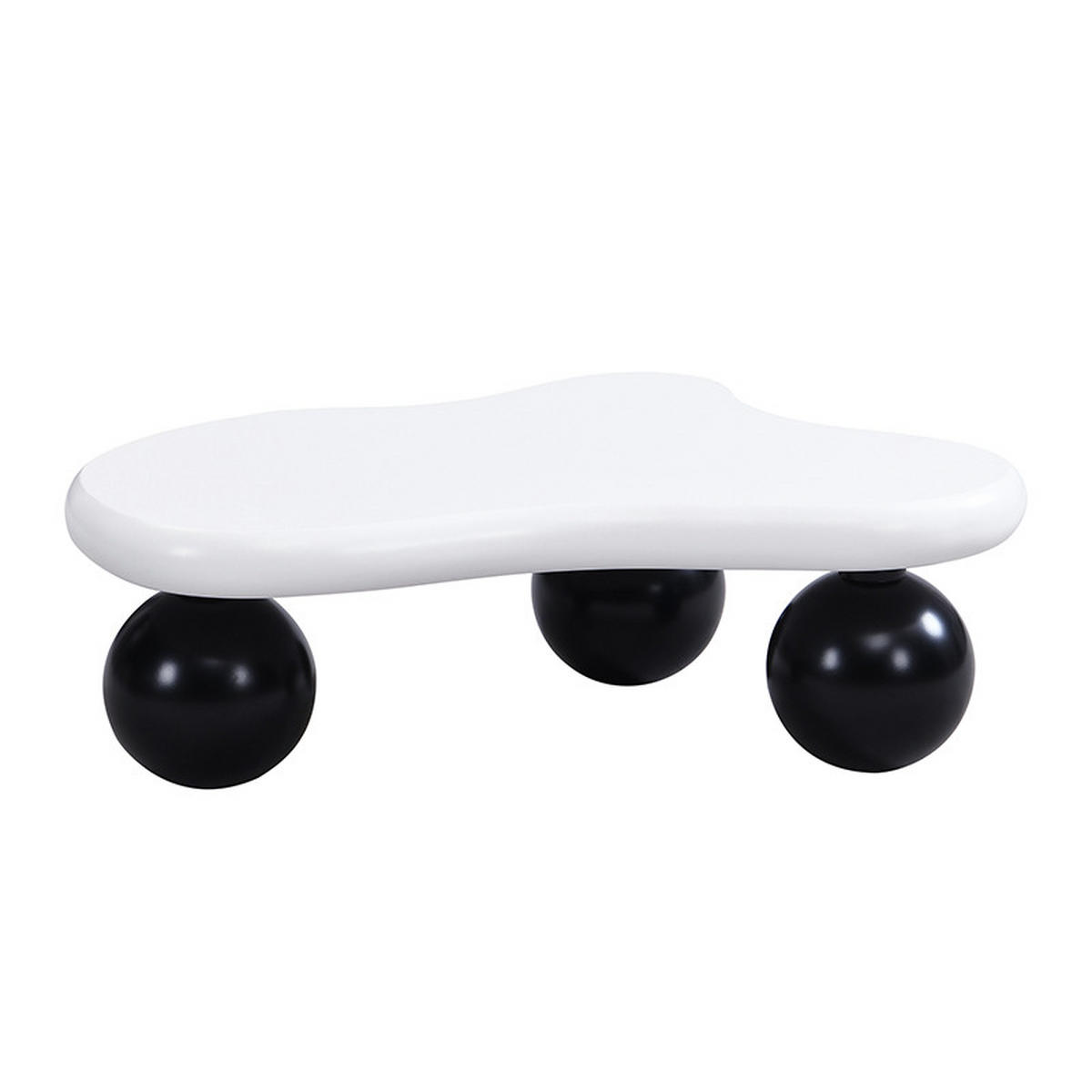 COUCHTISCH Wolkenform 95/32 cm mit LED-Beleuchtung in Schwarz oder Weiß - Schwarz, Holzwerkstoff (95/62.5/32cm) - OKWISH