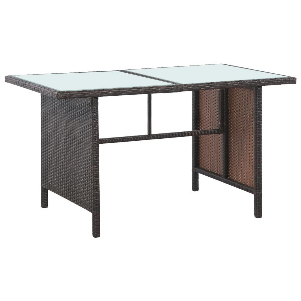 DINING-LOUNGESET mit Auflagen, aus PE-Rattan, Braun, 5-teiliges Set - Braun, Kunststoff - vidaXL