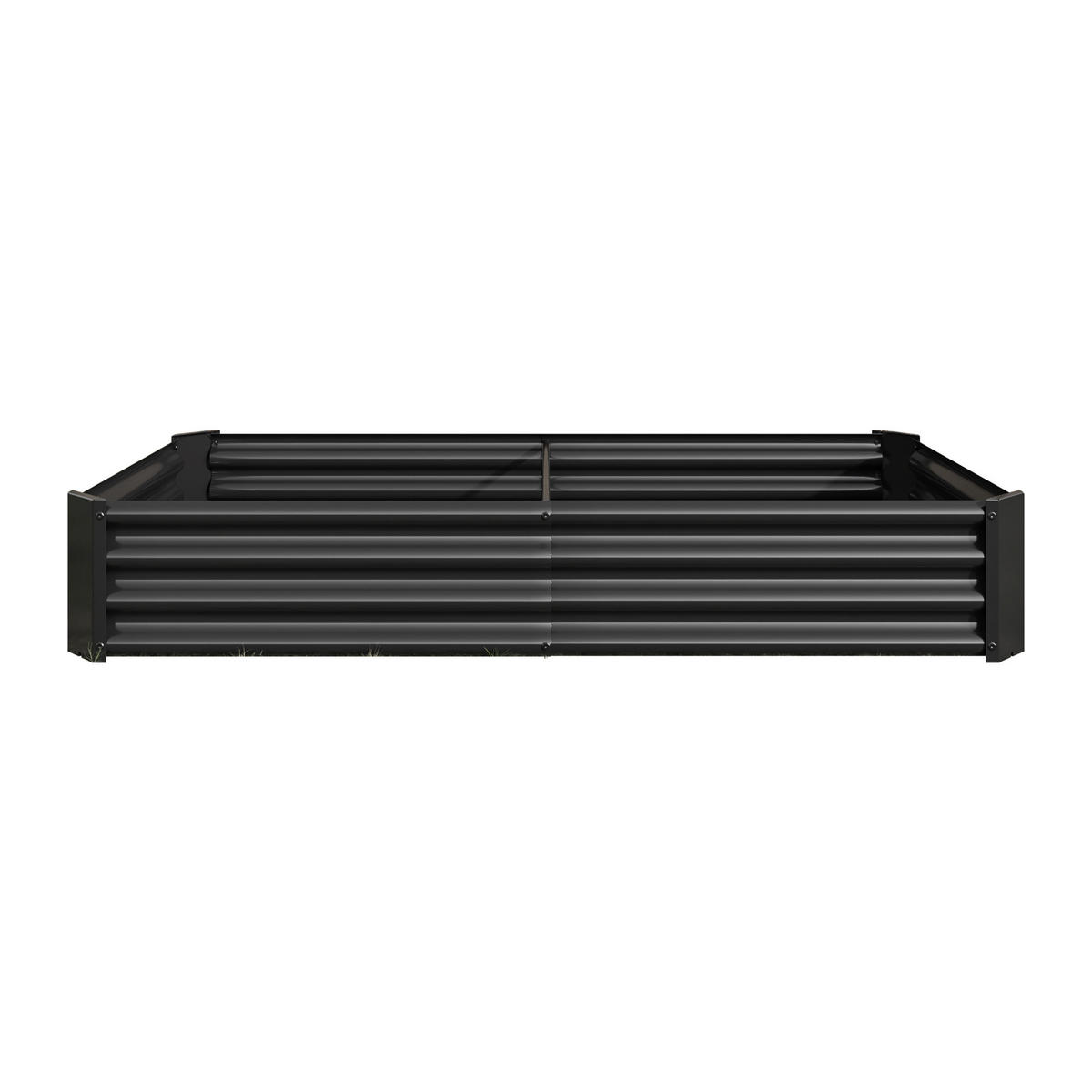 HOCHBEET 180/90/30 cm Schwarz (ohne Boden) - Schwarz, Metall (90/30/180cm) - Oxeza