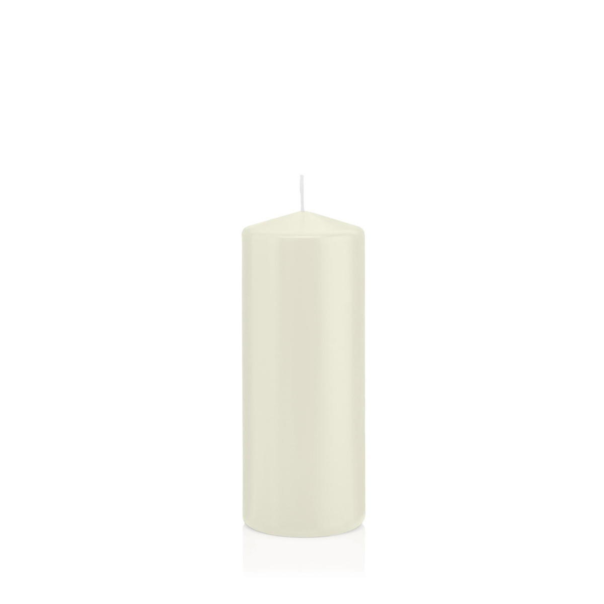 STUMPENKERZEN Elfenbein Ø 58 x 120 mm, 16 Stück - Beige, Paraffin (6/12cm) - Wiedemann Kerzen