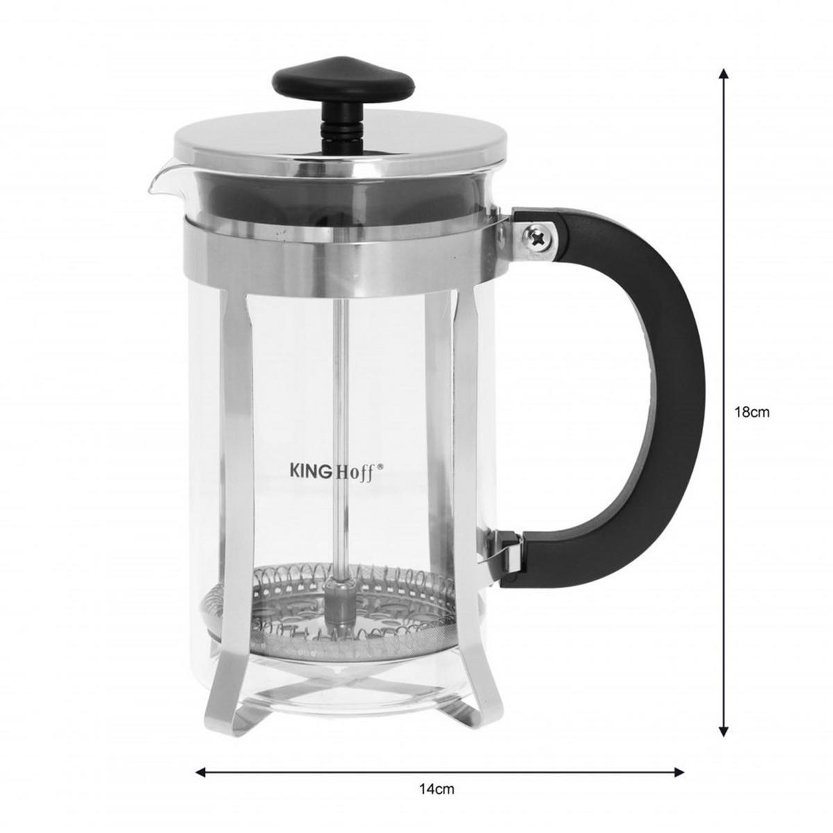 TEEKANNE Silber 41/14/18 cm KH4837 - Silberfarben, Metall (0.6L) - Kinghoff 