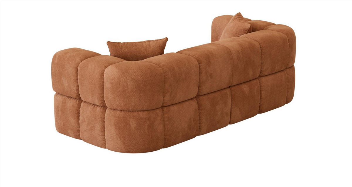 SOFA 3-sitzer Vega - Rotbraun, Holzwerkstoff/Textil (250/77/103cm) - Fun Möbel