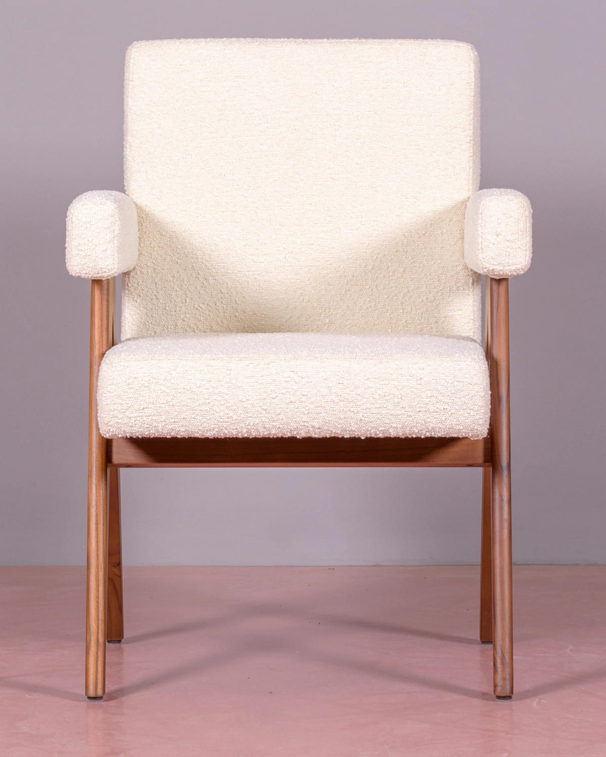 SESSEL Boucle Weiß - Weiß, Textil (60/87/64cm) - Nest Dream