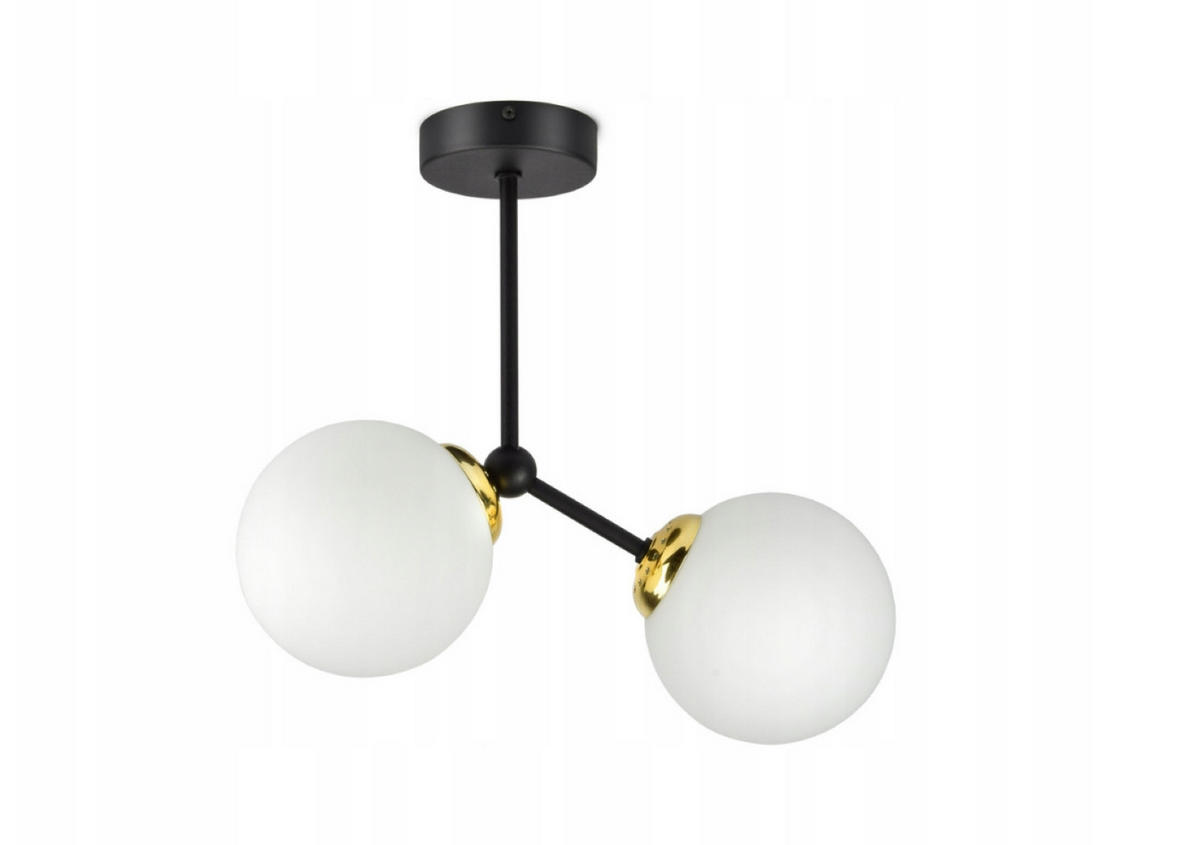 PENDELLEUCHTE Milano Spot - Goldfarben/Schwarz, Glas/Metall (14/37/35cm) - kiki design