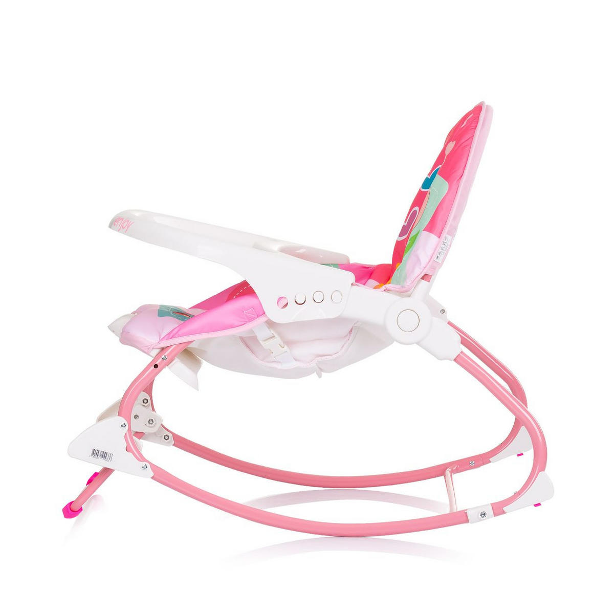 BABYWIPPE Enjoy rosa Schaukelfunktion, Musikfunktion, Vibration, 3-Punkt-Gurt, Spielbogen - Rosa, Metall - Chipolino