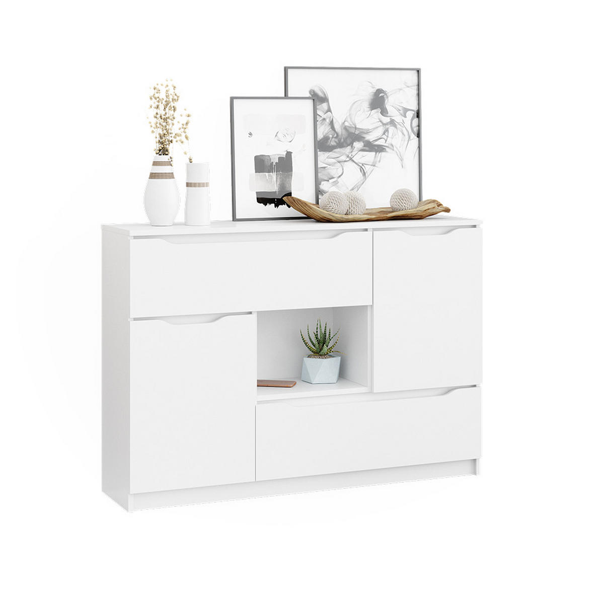 KOMMODE Ruben Weiß 120 x 84 cm - Weiß, Holzwerkstoff (120/84/30cm) - Vicco