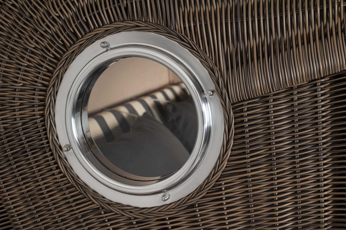 STRANDKORB XXL Düne Grande 2,5 Sitzer - Beige/Braun, Metall (142/170/95cm) - Mr. Deko