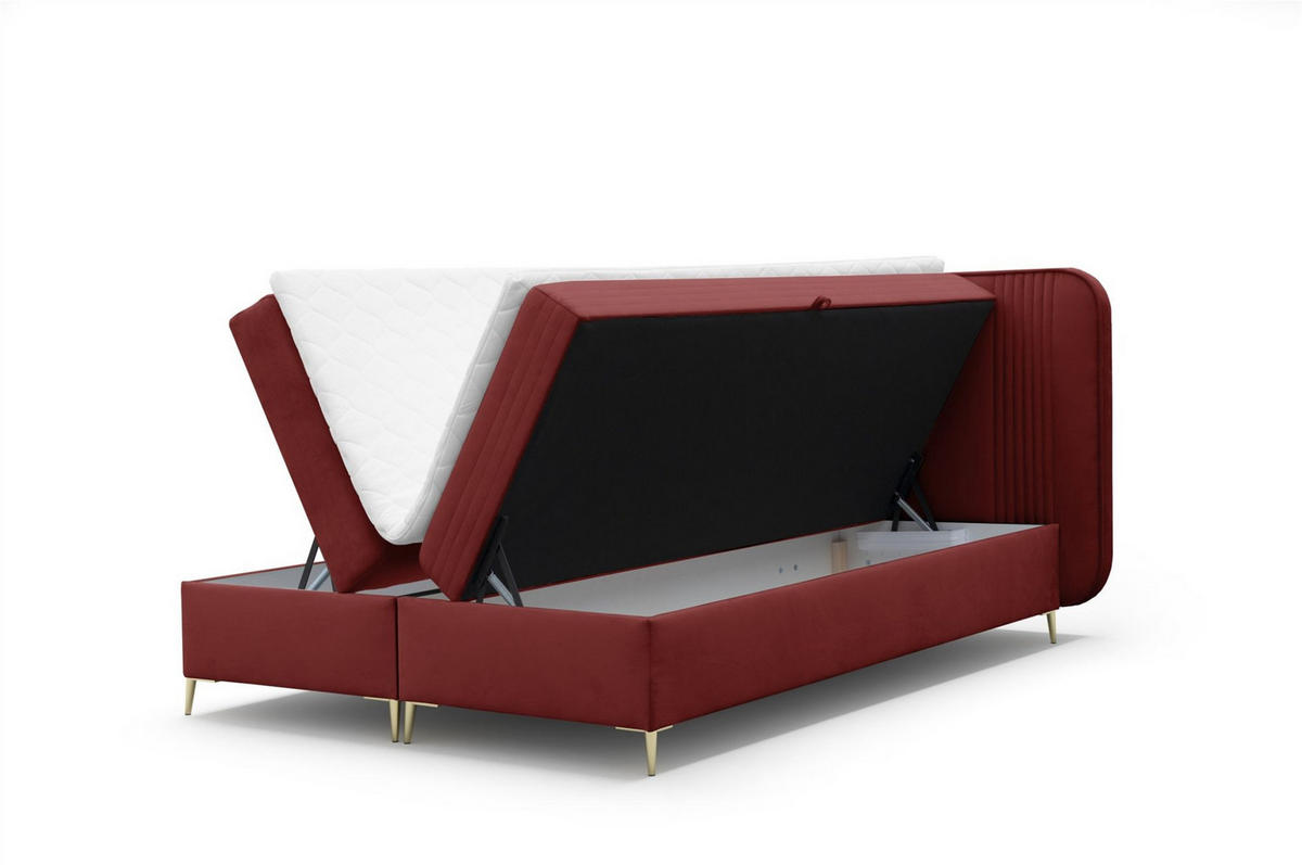BOXBETT Alize - Rot, Holzwerkstoff/Textil (180/200cm) - Fun Möbel