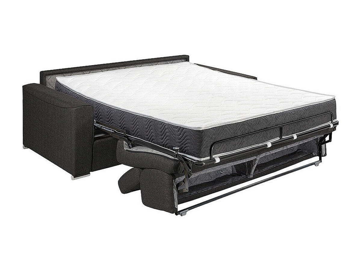 SCHLAFSOFA 4-Sitzer - Liegefläche mit Lattenrost: 160 cm - Matratze: 22 cm mit Memory Schaum - Stoff - Braun - VIZIR - Braun, Textil (216/97/223cm) - Vente-Unique