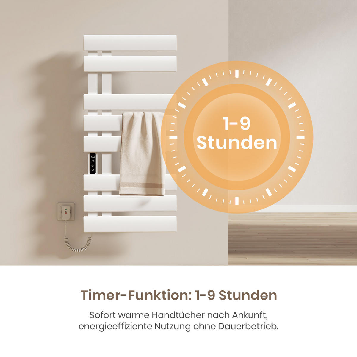 HEIZKÖRPER Elektrisch WLAN Thermostat Weiß - Weiß, Metall (40/85/11cm) - EMKE