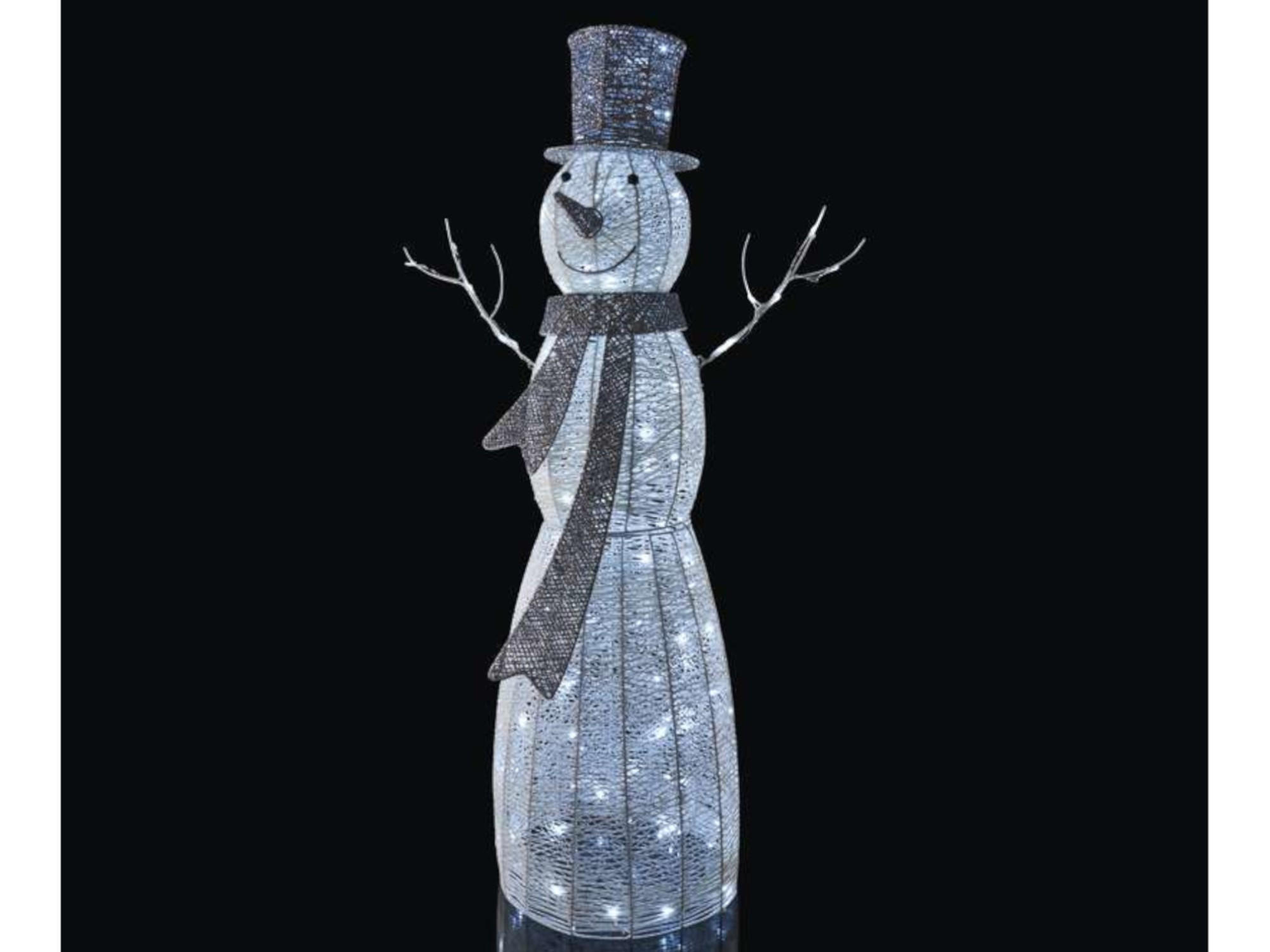 LED-LICHTDEKORATION SCHNEEMANN 124 cm - Weiß, Kunststoff (39/124/39cm) - LAALU