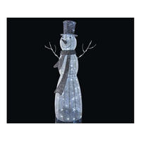LED-LICHTDEKORATION SCHNEEMANN 124 cm - Weiß, Kunststoff (39/124/39cm) - LAALU