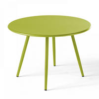 GARTEN-LOUNGETISCH, Grün - Grün, Metall (40/40/30cm) - Oviala