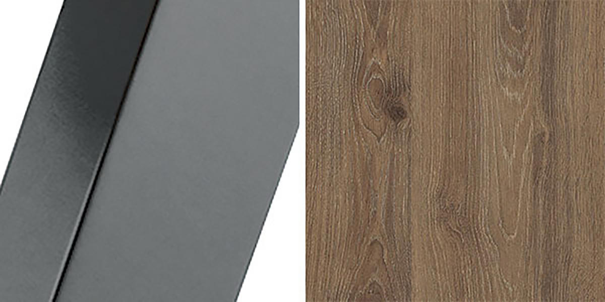 ESSTISCH Borte Davos Eiche Trüffelbraun / Graphit 100/138 / 100 / 76cm - Trüffeleichefarben/Graphitfarben, Holz/Holzwerkstoff (100/100/76cm) - Feldmann-Wohnen