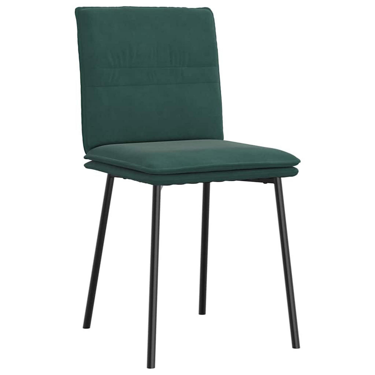 ESSZIMMERSTÜHLE 2 Stk. Dunkelgrün Samt 45*54*83cm - Dunkelgrün, Metall (45/83/54cm) - ZMH