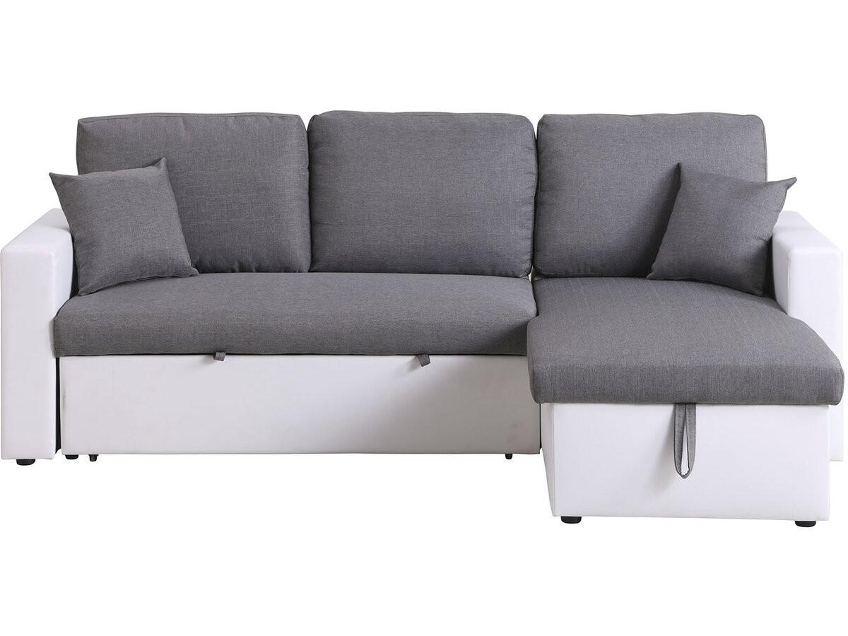 ECKSOFA alain Grau - Grau, Textil (145/221cm) - Habitat Garten
