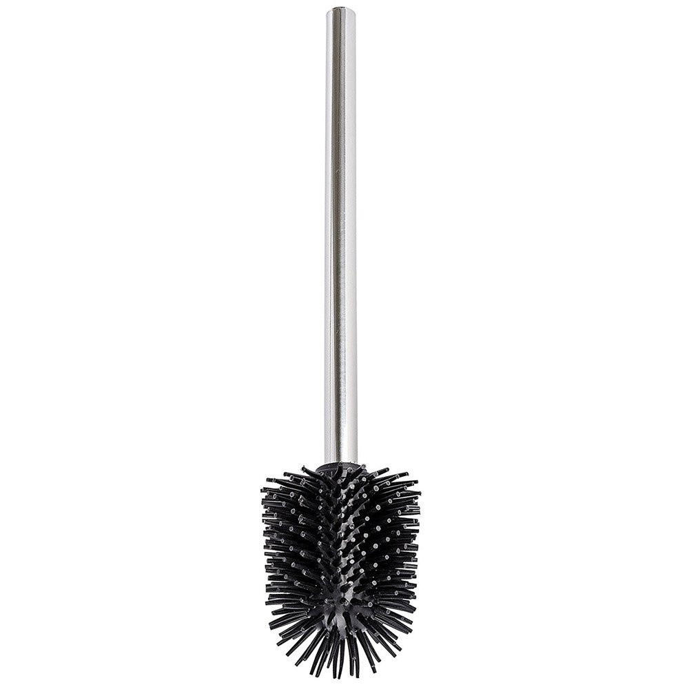 SILIKON-WC-BÜRSTE 7,5/7,5/35 cm - Schwarz, Kunststoff (7.5/35/7.5cm) - Wenko