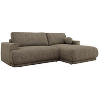 ECKSCHLAFSOFA RINA L Grau Strukture - rechts - Schwarz/Grau, Kunststoff/Textil (170/267cm) - MKS