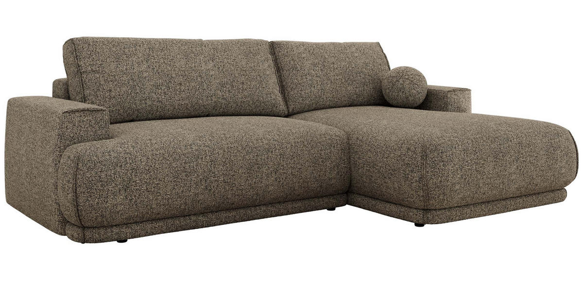 ECKSCHLAFSOFA RINA L Grau Strukture - rechts - Schwarz/Grau, Kunststoff/Textil (170/267cm) - MKS