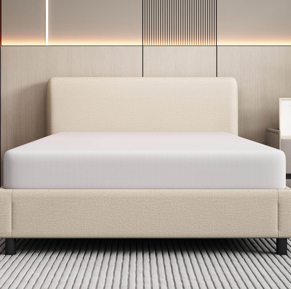 KALTSCHAUMMATRATZE 90/200/16 cm weiß aus Schaumstoff mit H3-Härte und abnehmbarem Bezug - Weiß, Kunststoff - OKWISH