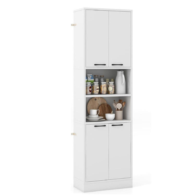 Costway Vorratsschrank Weiß 56x190x30 cm