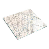 GLASPLATTE 60x52 cm Geometrische Figuren - Beige, Glas (60/0.4/52cm) - TULUP