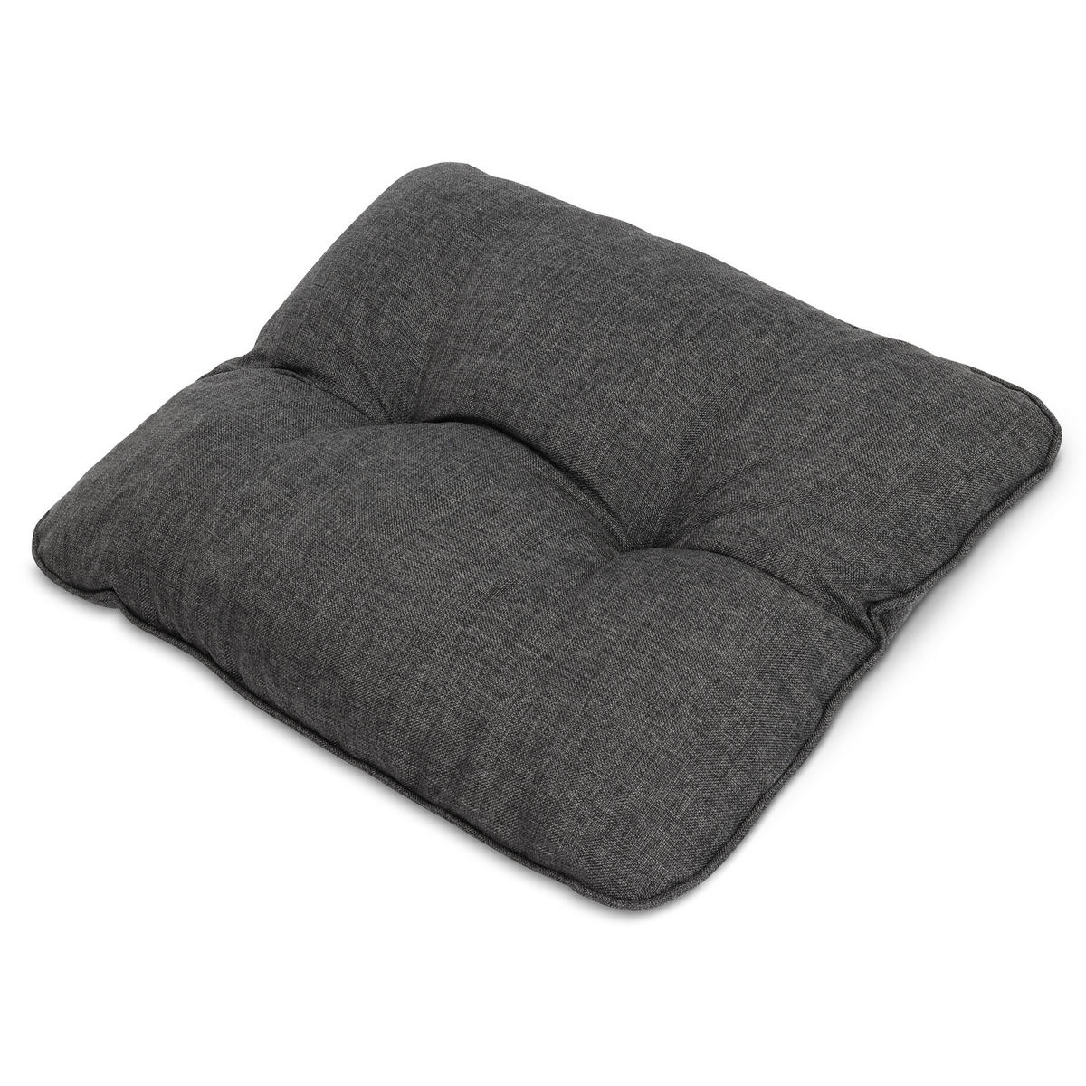 LOUNGEKISSEN Beauflair Outdoor Rücken 60/40/12cm Graphitgrau - Graphitfarben, Textil (40/12/60cm) - Beautissu 