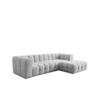 ECKSOFA Solvie In Moly - Hellgrau, Holzwerkstoff/Textil (290/193cm) - Fun Möbel