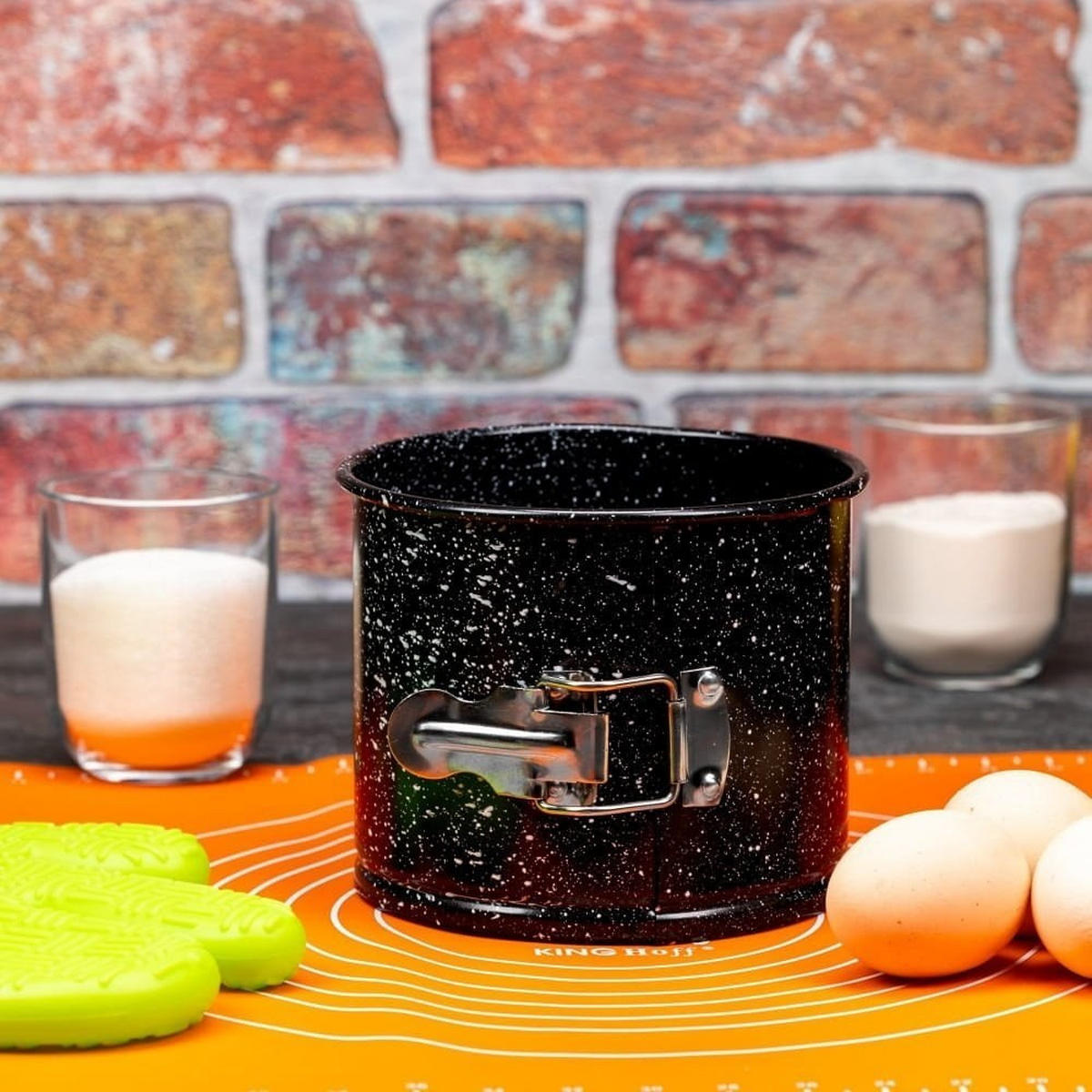 SPRINGFORM Schwarz 16/16/12 cm KH1790 - Schwarz, Metall (16/12/16cm) - Kinghoff 