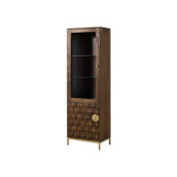 VITRINE Mango 63x40x200 braun geölt DIAMOND #216 - Braun, Holz (63/200/40cm) - Massivmoebel24