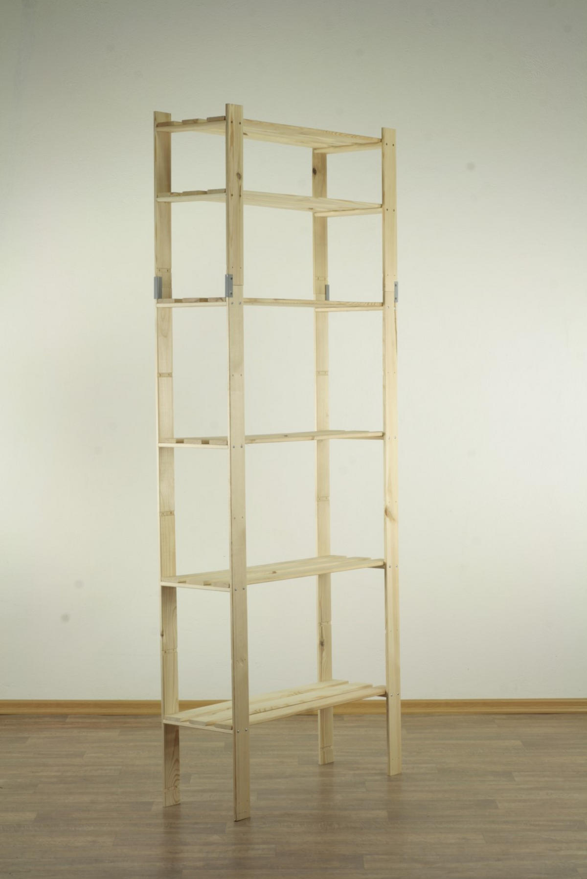 HOLZREGAL PINEPEAK 200x80x28cm 6 Fachboden 1,2cm dickes Kiefernholz Natur - Naturfarben, Holz (80/200/28cm) - PROREGAL
