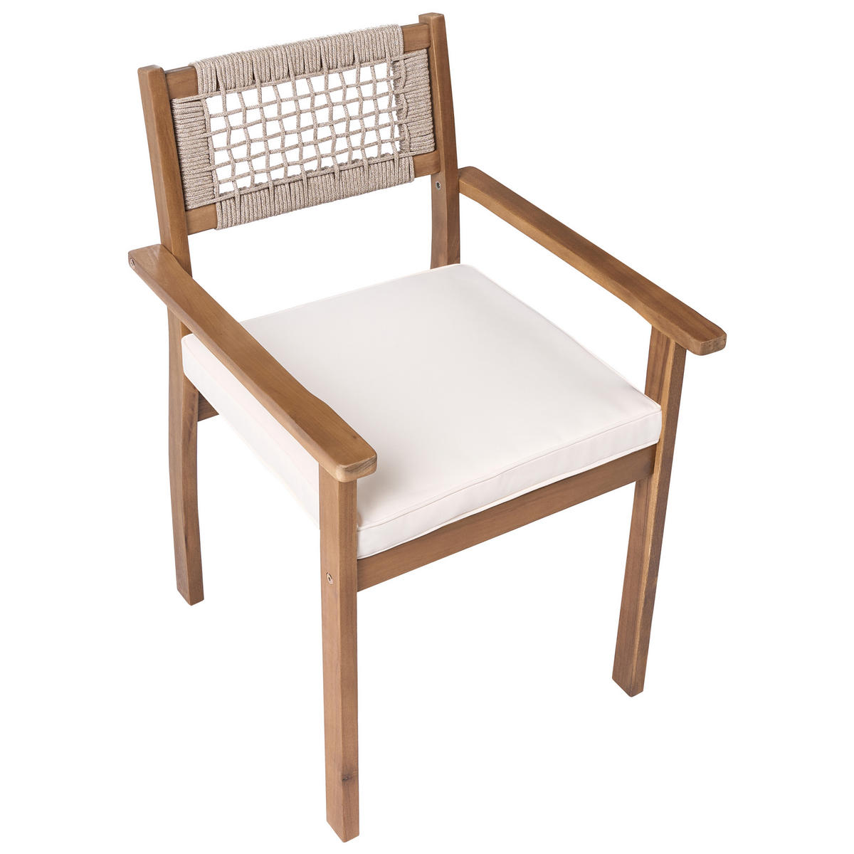 GARTENSTUHL 2er Set Akazienholz Hellbraun Sumirago - Hellbraun, Holz (55/85/55cm) - Beliani
