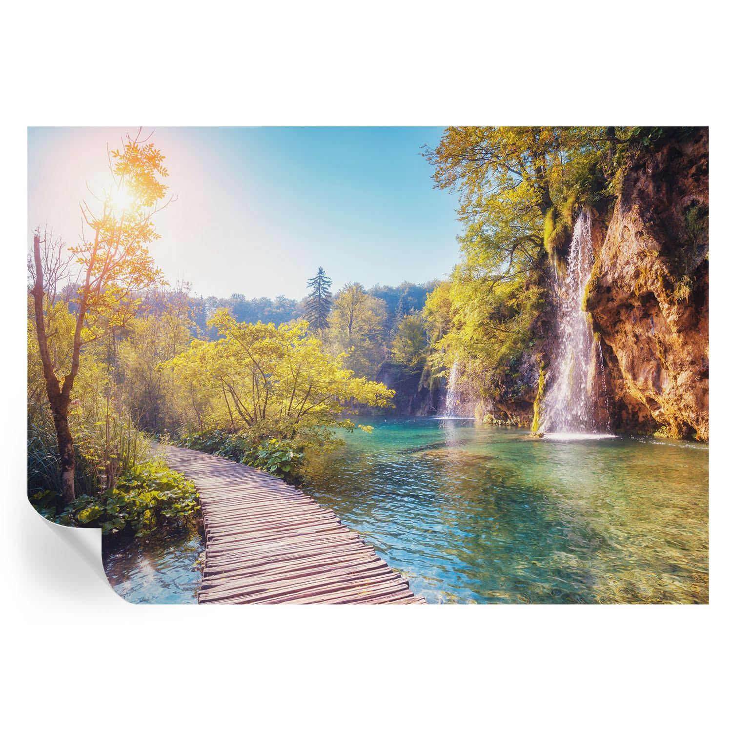 FOTOTAPETE 312x219 cm - Naturlandschaft - Grün, Textil (312/219cm) - Wallfluent