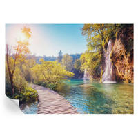 FOTOTAPETE 312x219 cm - Naturlandschaft - Grün, Textil (312/219cm) - Wallfluent