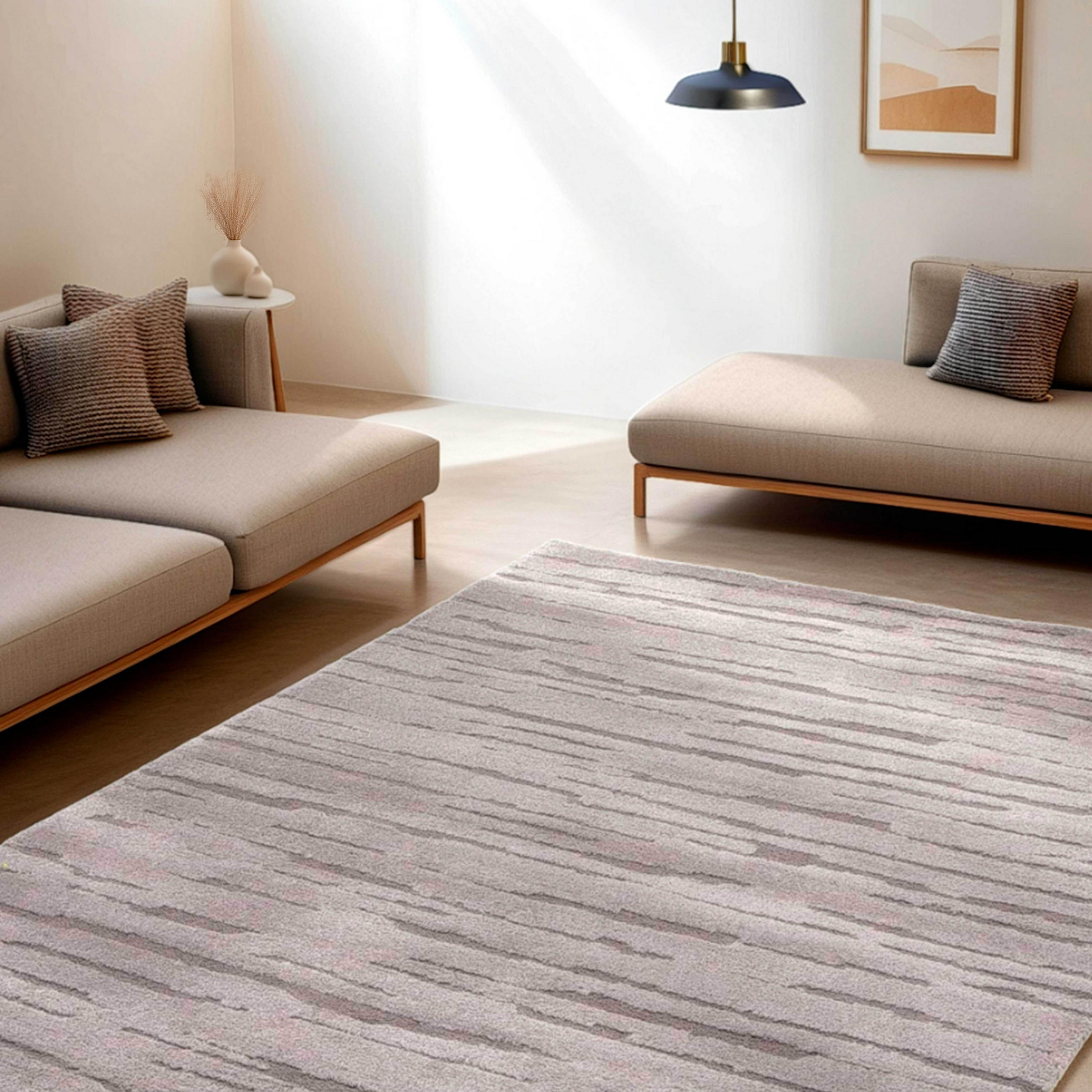 TEPPICH, Grau - Grau, Textil (160/230cm) - Oviala